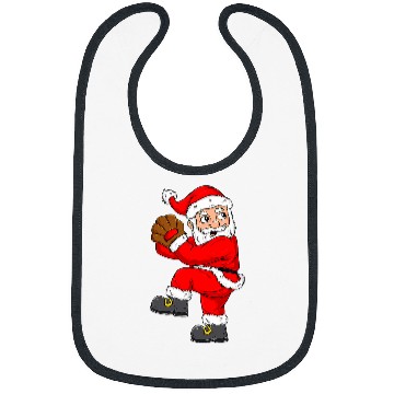 Discover Christmas Santa Claus Baseball Pitcher Boys Kids Teens Xmas Bibs