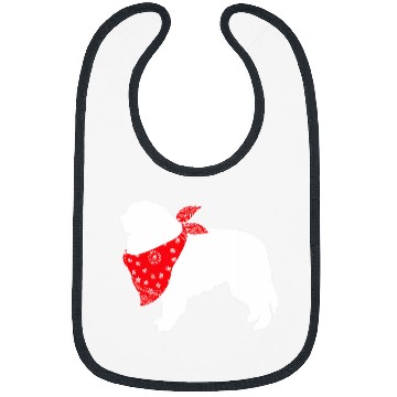 Discover Great Pyrenees Dog Wearing Red Bandana Bibs