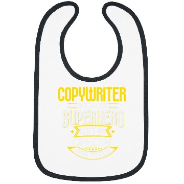 Discover Copywriter Idea Funny Superhero Job writer Bibs