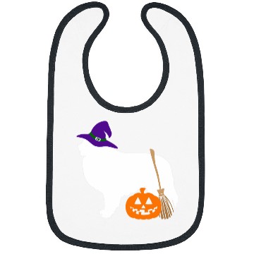 Discover Great Pyrenees Halloween Dog Wearing Witch Hat Bibs