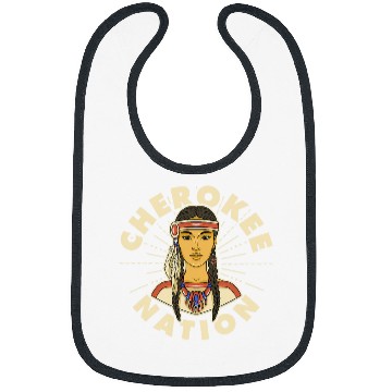 Discover Cherokee Nation Proud Native American Woman Cherokee Blood Bibs