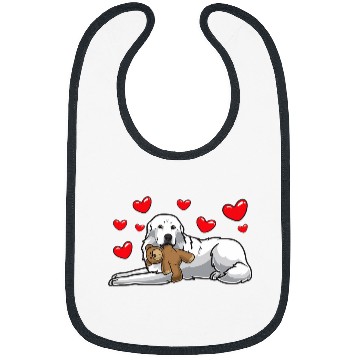 Discover Great Pyrenees Pyrenean Mountain Dog With Stuffed Animal Bibs
