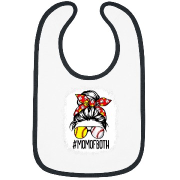 Discover Messy Bun Mom Of Both Softball Baseball Bleached Mothers Day Bibs