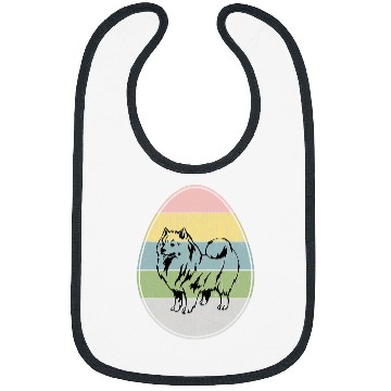 Discover Happy Easter Egg American Eskimo Dog Graphic Cool Easter Day Bibs
