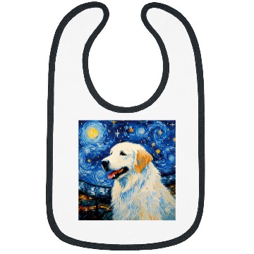 Discover Great Pyrenees Starry Night For Dog Mom Dog Dad Bibs