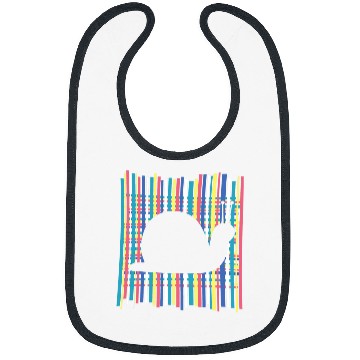 Discover Snail Pastel Rainbow Striped   vintages Retro Aesthetic Bibs