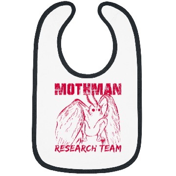 Discover Monster Creature Moth Man Cryptid Research Horror Halloween Bibs