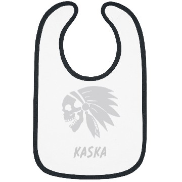 Discover Kaska Native American Indian Born Freedom Evil Skull Bibs