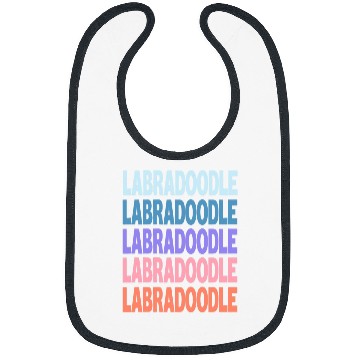 Discover Funny Modern Repeated Text Design Labradoodle Bibs