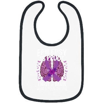 Discover Epilepsy Is Proof Epliepsy Awareness Month Purple Ribbon Bibs