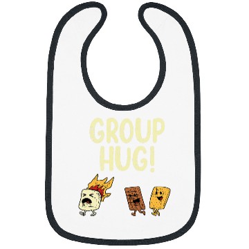 Discover Group Hug Smore Funny Camping Chocolate Marshmallow Gift Bibs