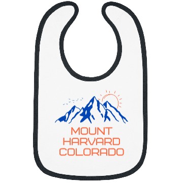 Discover Hiking Mount Harvard Colorado Mountain Climbing Tee For Men Bibs