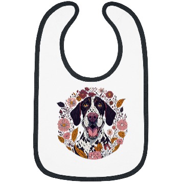 Discover Dog Lover Smiling German Shorthaired Flowers Floral Bibs
