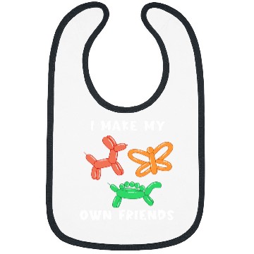 Discover I Make My Own Friends Balloon Artist Professional Animal Bibs