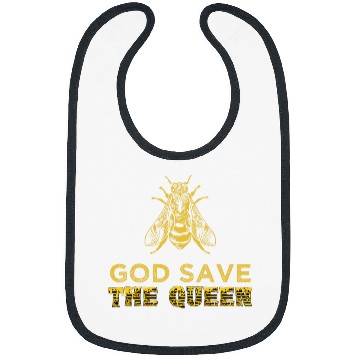 Discover God Save The Queen Bee Beekeeping Funny Beekeeper Gifts Bibs