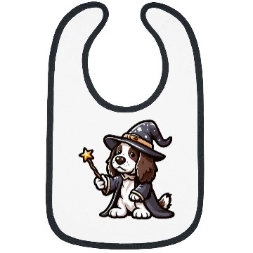 Discover English Springer Spaniel Wizard Funny Dog Magic Bibs