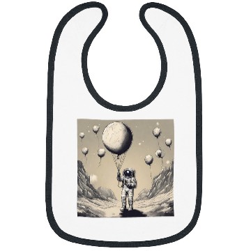 Discover Galactic Astronaut Explorer Holding Planet Balloons STEM Bibs