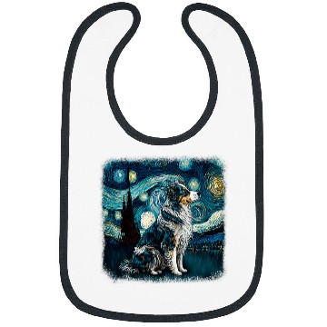Discover Dog in starry night van gogh aussie mini Australian Shepherd Bibs