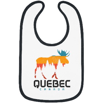 Discover Quebec Canada vintages Pride Souvenir Moose Nature Bibs