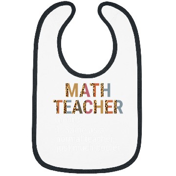 Discover math teacher definition boho leopard back to school Bibs