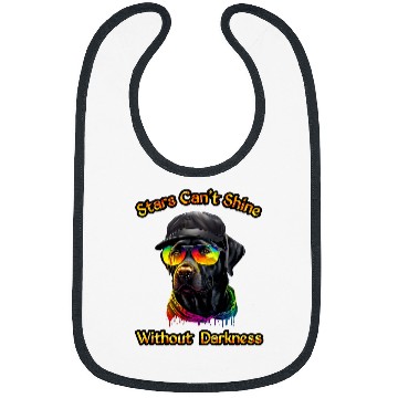 Discover Comedy Black Bulldog Bibs