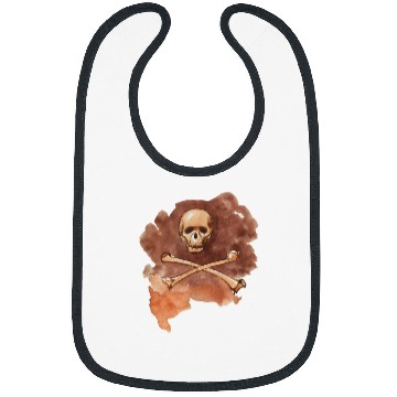 Discover Skull and Crossbones Pirate Symbol Bibs