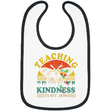 Discover Teaching Kindness Is My Jam Inspirational Positive Butterfly 21 Bibs