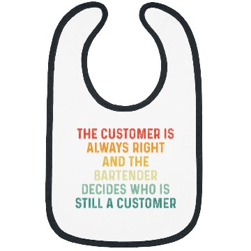 Discover Funny Customer Pub Bartender Waiter Bibs
