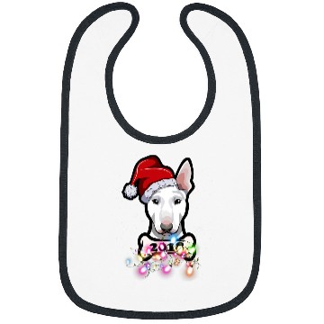 Discover Christmas Lights Bull terrier Bibs