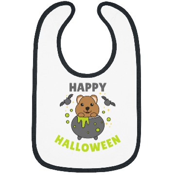 Discover quokkas Halloween Cauldron Bat Happy Halloween Bibs