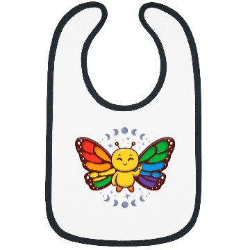 Discover LGBTQ Rainbow Flag Monarch Butterfly Pride Month Insect Bibs