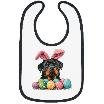 Discover Cute Rottweiler Easter Rottweiler Dog Eggs Basket Bunny Ears Bibs