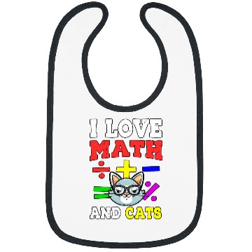 Discover Math Nerd Math Teacher Cat Lover I Love Math And Cats 29 Bibs