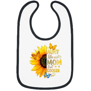 Discover Sunflower Butterfly Aunt Like A Mom But Cooler Bibs