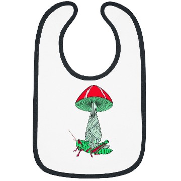 Discover Mushroom and Grasshopper Bibs