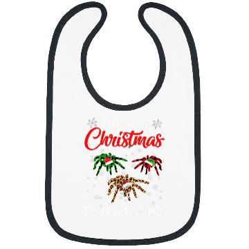Discover This Is My Christmas Pajama Leopard Plaid Spider Bibs