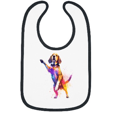 Discover Dog Dance Competition Funny Dancing Beagle Dog Bibs