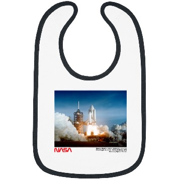Discover Lacrosse Gift NASA Space Shuttle Columbia Launch Worm Logo Bibs