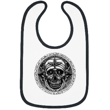 Discover Thorny Goth Skull Moth Face Gothic Occult Mystic Bibs