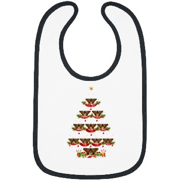 Discover Moth Insects Lover xmass Holiday Santa Moth Christmas Tree Bibs