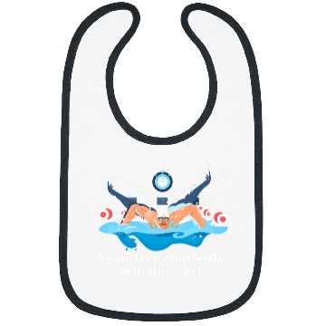 Discover Swim Team Butterfly Win Pool Training Race Day Design Bibs