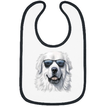 Discover Great Pyrenees Dog with Sunglasses Great Pyrenees Bibs