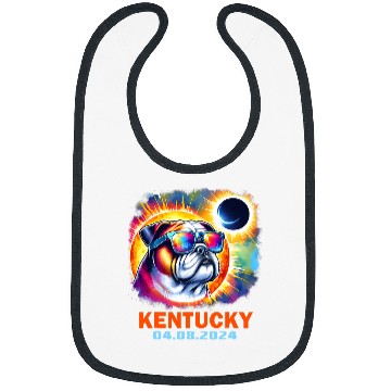 Discover Colorful Bulldog Total Solar Eclipse 2024 Kentucky Bibs