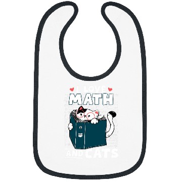 Discover Math Nerd Math Teacher Cat Lover I Love Math And Cats Bibs