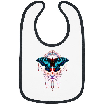 Discover Magic Butterfly over Mandala Bibs