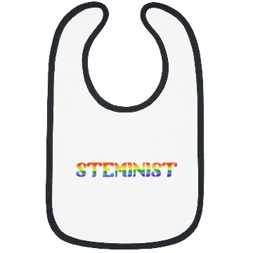 Discover Steminist Science Technology Math LGBT Rainbow Flag STEM Bibs