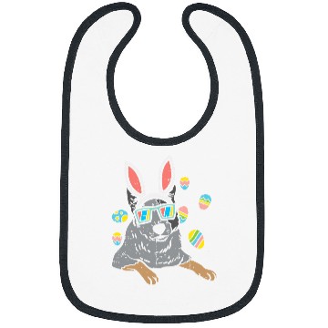 Discover Heeler Bunny Ears Glasses Easter Eggs Australian Cattle Dog Bibs