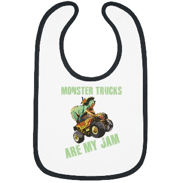 Discover Monster Trucks Are My Jam vintages Retro 215 Bibs