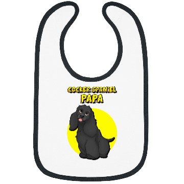 Discover Cocker Spaniel Papa Black Cocker Spaniel Dog Father Bibs