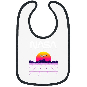 Discover Lacrosse Gift NASA Futuristic Space Shuttle Worm Logo Bibs